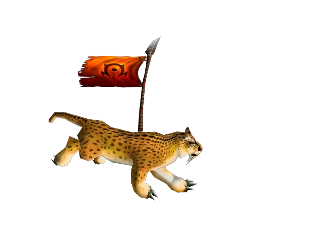 Guépard courant avec le drapeau des Chanteguerres